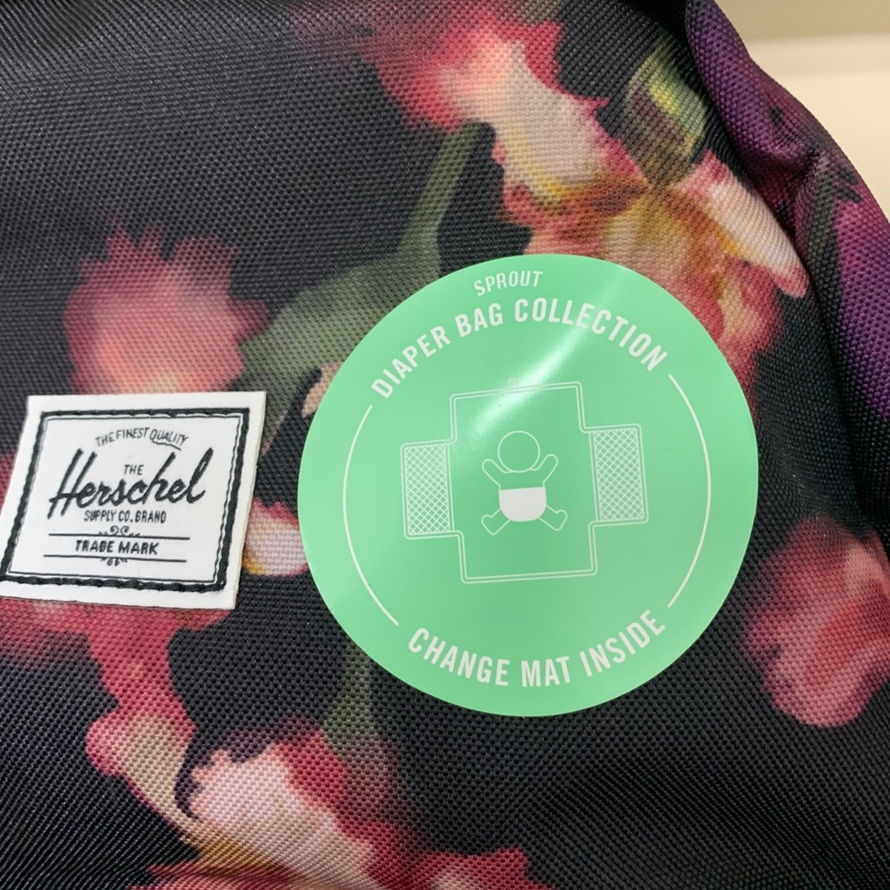 Herschel sprout diaper bag collection, including diaper change mat, brand new